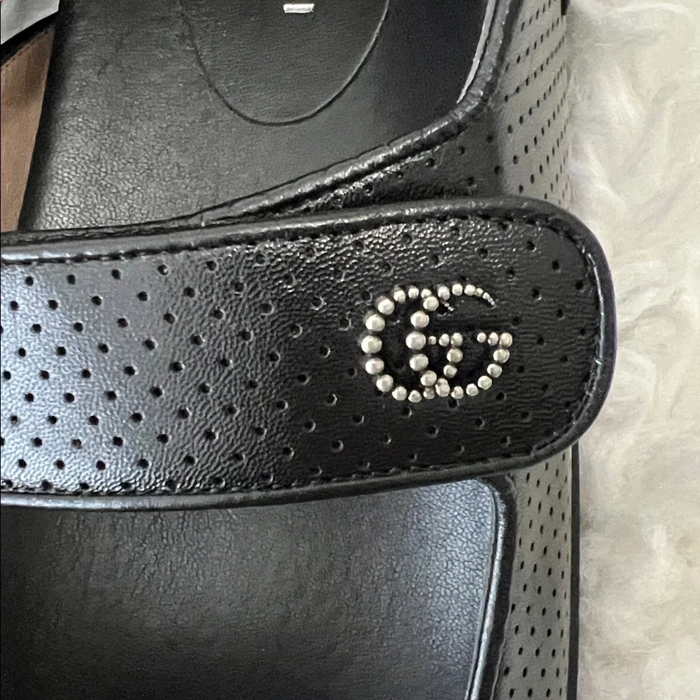 NWT Gucci Women’s Malaga Black Leather Sandals - Dad Sandals 37.5